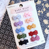 10 Pc Small Snap Tuxedo Grosgrain Hair Bows - C U Tomorrow Baby Wisp