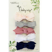 5 Small Snap Clips Chelsea Boutique Bow Collection - Baby Hype Baby Wisp