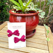 Sandra- 2 Pigtail Bows- Alligator Hair Clip Baby Wisp