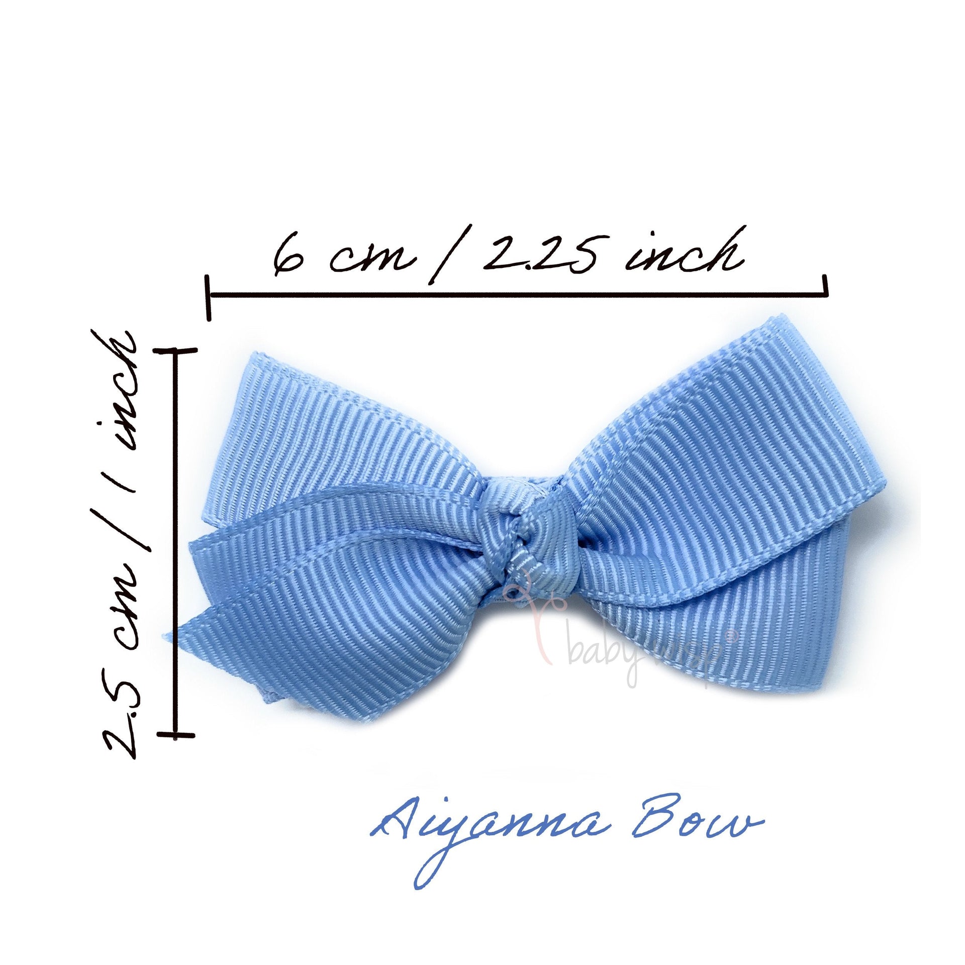 Aiyanna Boutique Hair Bow - Large 5cm Snap Clip - Black Baby Wisp