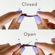 5 Small Snap Clips Mini Bows Tuxedo - Purple Tulips Baby Wisp