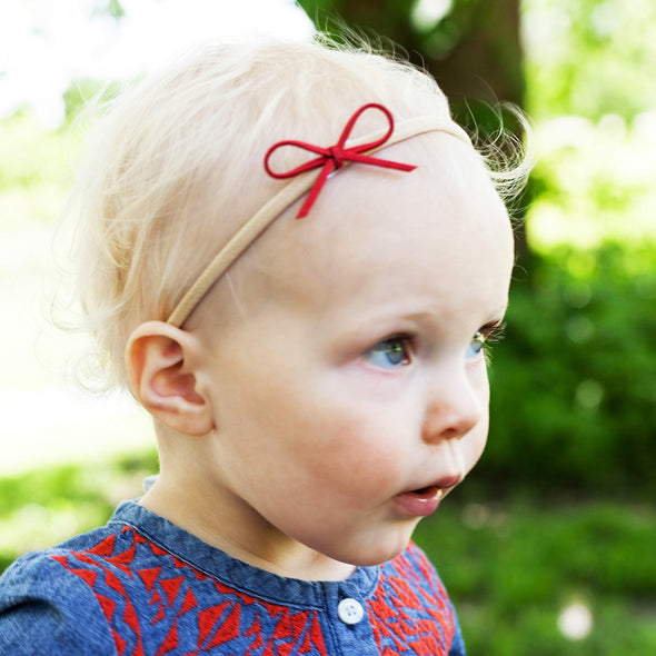 3 Baby Bow Headbands - Christmas Gift Set Baby Wisp