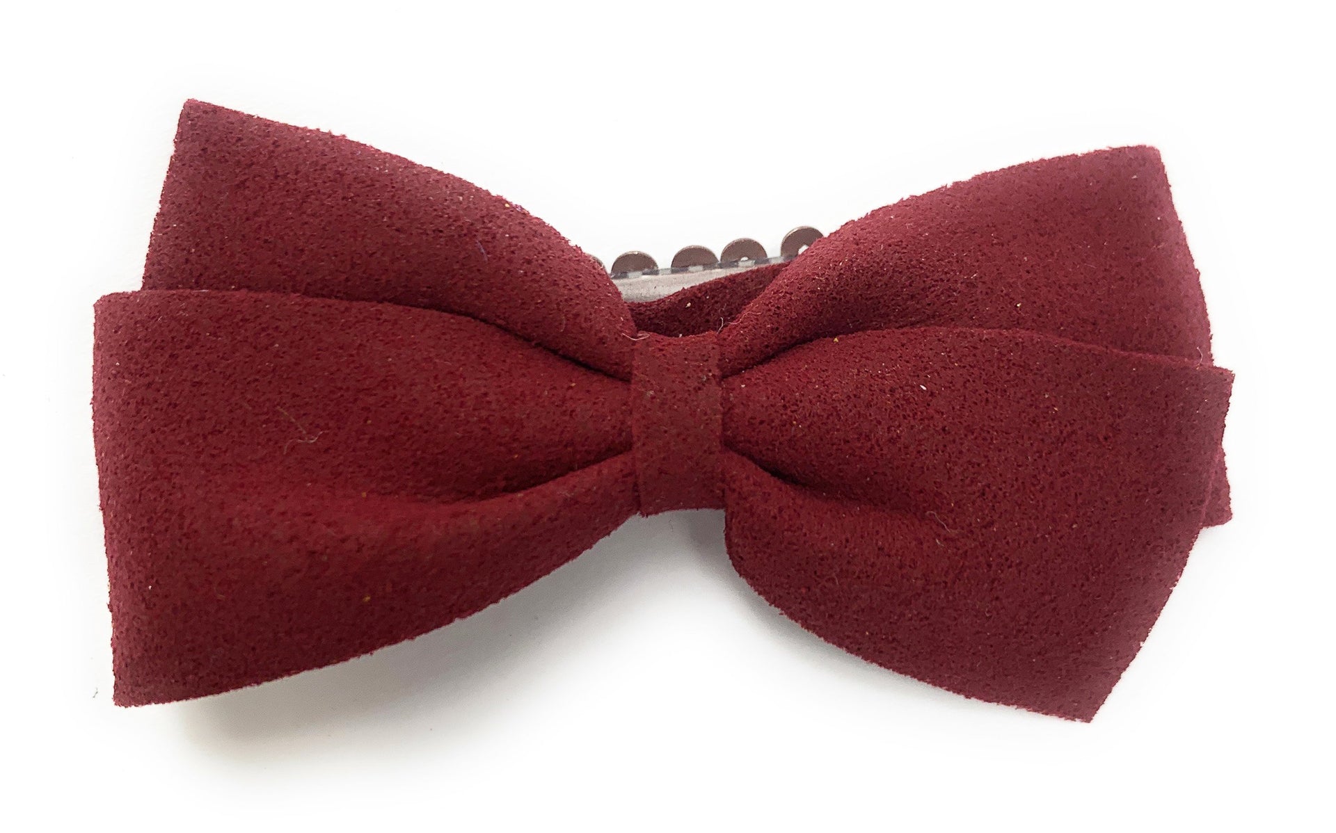Medium Wisp Clip Baby Bow - Thali Faux Suede Bow Baby Wisp