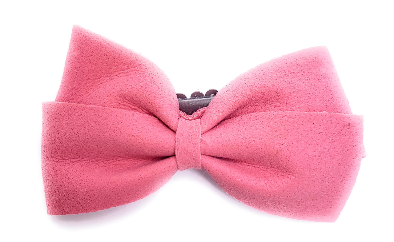 Medium Wisp Clip Baby Bow - Thali Faux Suede Bow Baby Wisp