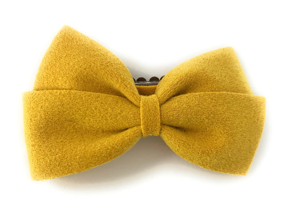 Medium Wisp Clip Baby Bow - Thali Faux Suede Bow Baby Wisp