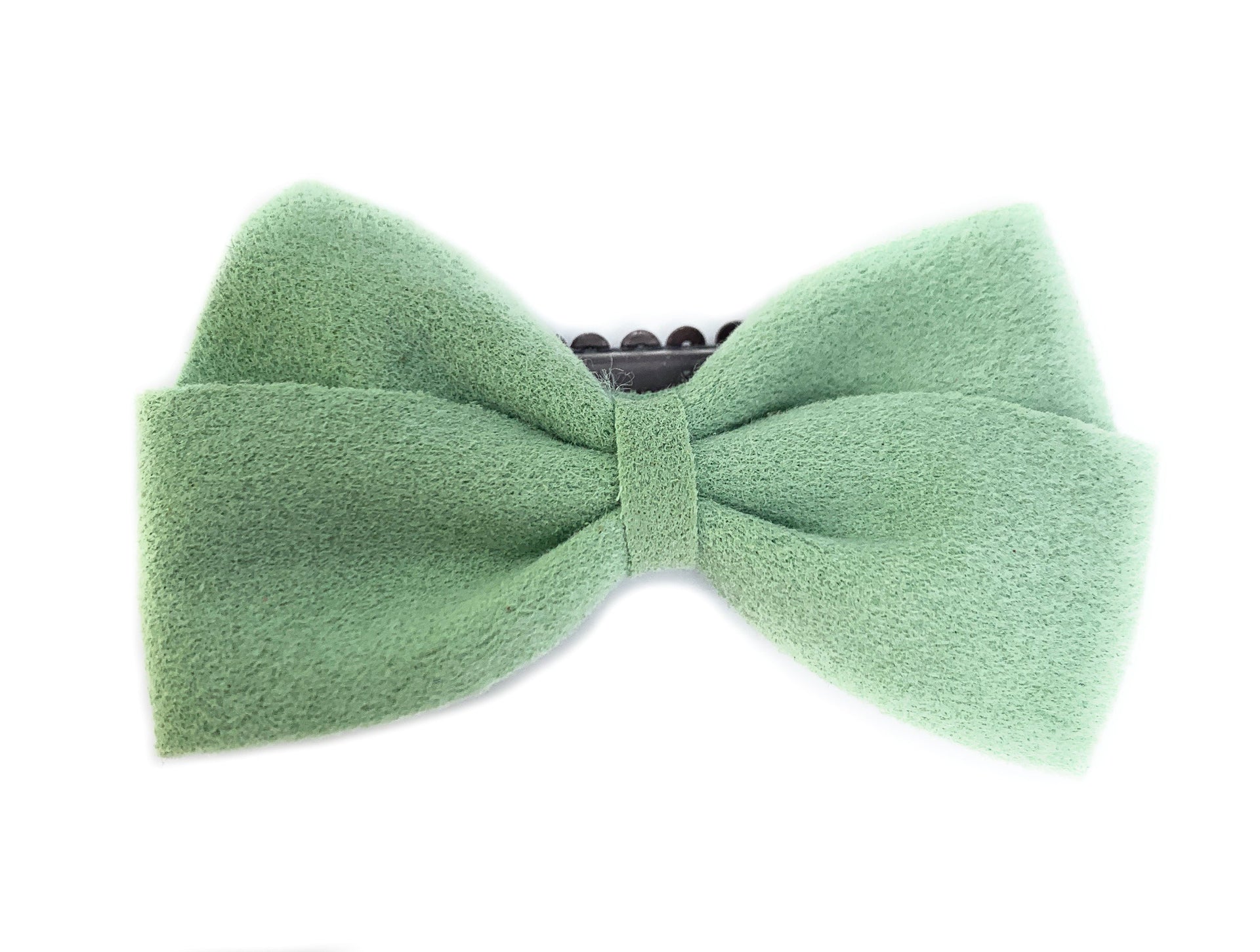 Medium Wisp Clip Baby Bow - Thali Faux Suede Bow Baby Wisp