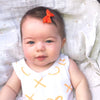 Snap Clip Barrette Pair - Orange Baby Wisp