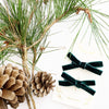 Velvet Ribbon Pigtail Bows Alligator Clips - 2 Bows Baby Wisp