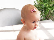 Mini Latch Wisp Clip - Charlotte Bow - Tulip Pink Baby Wisp