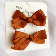 Aiyanna Toddler Bow - Alligator Hair Clip - Pigtail Pair Baby Wisp