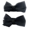 Aiyanna Boutique Hair Bow - Large 5cm Snap Clip - Black Baby Wisp