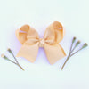 Americana Bow Pinch Clip - Wheat Baby Wisp