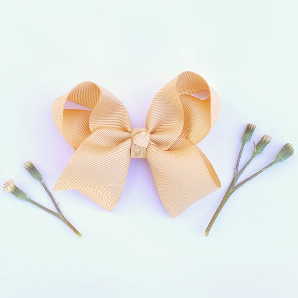 Americana Bow Pinch Clip - Wheat Baby Wisp