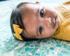 Medium Wisp Clip Baby Bow - Thali Faux Suede Bow - Thyme Baby Wisp