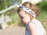 Top Knot Laguna Aqua and Coral Patterned Baby Headband Baby Wisp