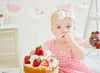First Birthday Hair Bow, Birthday Headband Baby Wisp