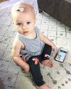 Mini Latch Wisp Clip - Charlotte Bow - White Baby Wisp