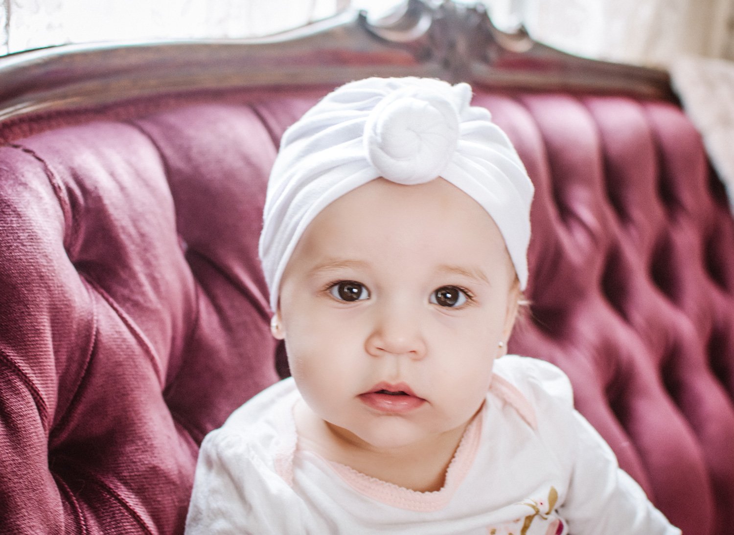 Infant Turban Knot Hat Baby Wisp