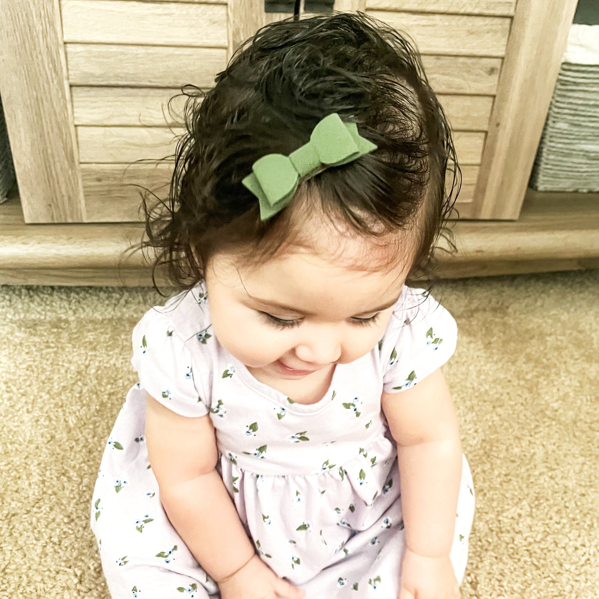 3 Mixed Style Wisp Clips Infant Bows Hair Clips - Holiday Gift Set Baby Wisp