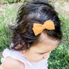 Medium Wisp Clip Baby Bow - Thali Faux Suede Bow Baby Wisp