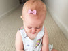 Mini Latch Wisp Clip - Charlotte Bow - White Baby Wisp