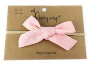 Baby Headband Hand Tied School Girl Fabric Bow - Victoria Baby Wisp