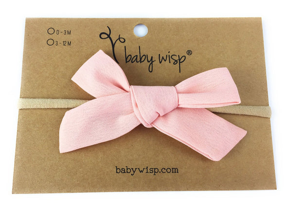 Baby Headband Hand Tied School Girl Fabric Bow - Victoria Baby Wisp