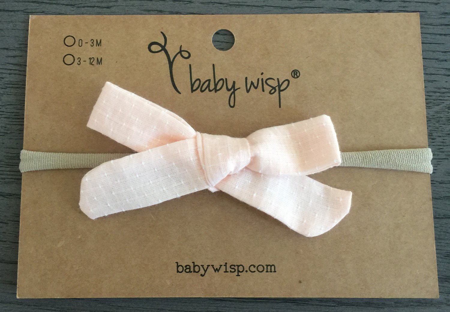 Infant Hand Tied Fabric Bow Headband - Starlite Baby Wisp
