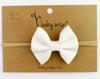 Infant Headband - Fanny Bow - White Baby Wisp