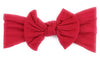 Infant Headwrap Nylon Bow Headband - Red Baby Wisp