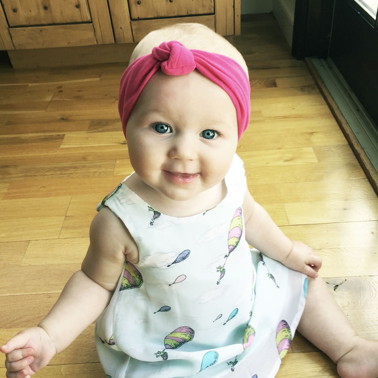 Infant Headwrap - Turban Knot Headband - Coral Baby Wisp