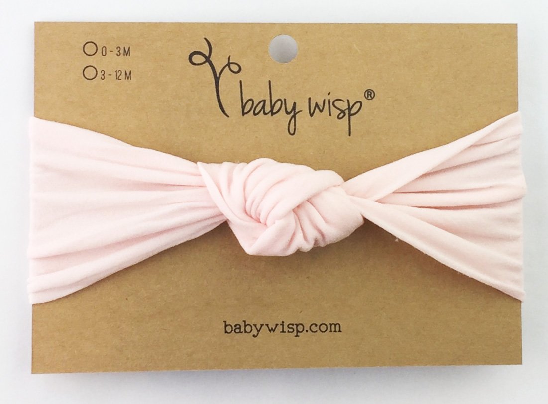 Infant Headwrap - Turban Knot Headband - Pale Pink Baby Wisp