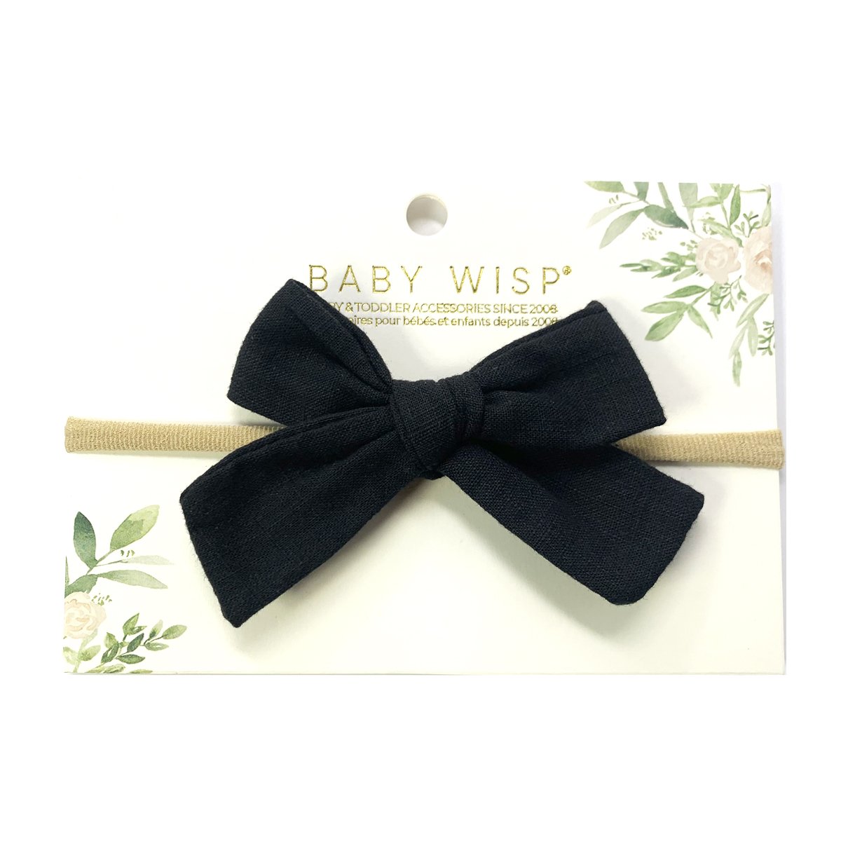 Baby Headband Hand Tied School Girl Fabric Bow - Victoria Baby Wisp