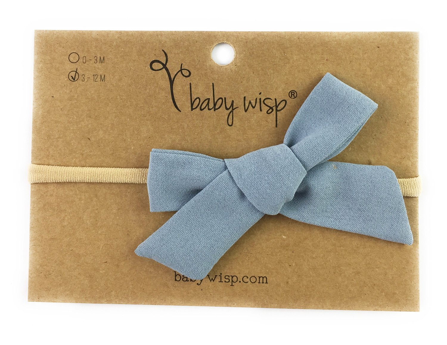 Baby Headband Hand Tied School Girl Fabric Bow - Victoria Baby Wisp