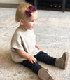 Emerald Green Knotted Bow - Nylon Skinny Headband Baby Wisp