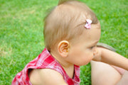 Mini Latch Clip Tiny Tuxedo Grosgrain Bow Baby Wisp