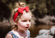 Nylon Pom Pom Trim Headband - White Baby Wisp
