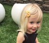 Small Snap Charlotte Bow - Single Hair Bow - Deep Antique Blue Baby Wisp