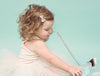 Small Snap Charlotte Bow - Single Hair Bow - Ivory Baby Wisp