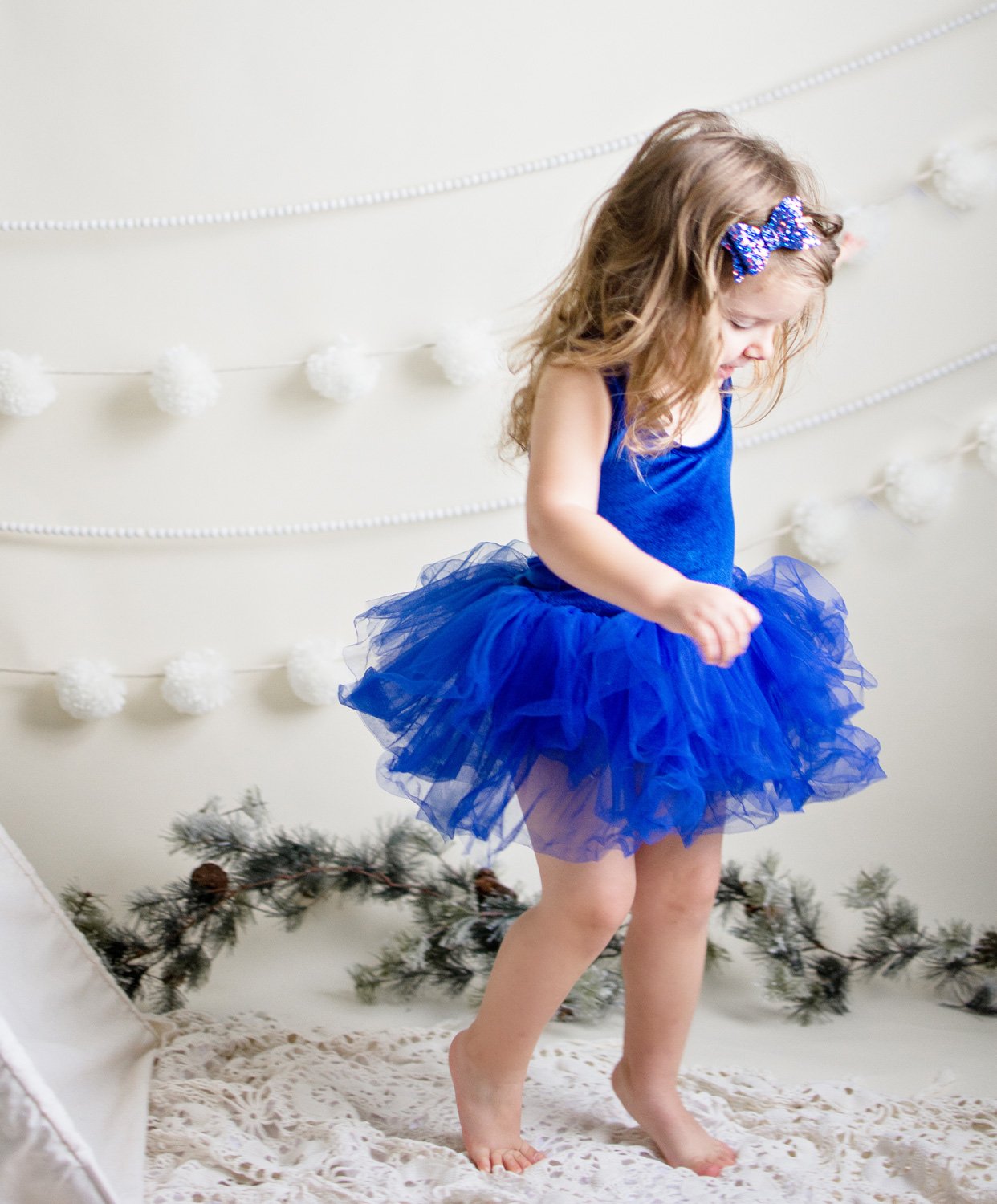 Pinch Clip - Courtney Sparkly Bow Baby Wisp