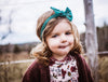 Infant Headwrap Nylon Bow Headband - Red Baby Wisp