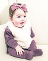 4 Velvet Bows Baby Headbands - Fourth of July Baby Wisp