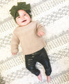 Lana Bow Headband - Extra Wide Headwrap - White Baby Wisp
