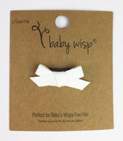 Mini Latch Clip - Hand Tied Faux Suede Hair Bows Baby Wisp