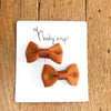 Snap Clip Barrette Pair - Nutmeg Baby Wisp