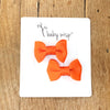 Snap Clip Barrette Pair - Orange Baby Wisp
