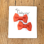 Snap Clip Barrette Pair - Pumpkin Spice Baby Wisp