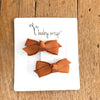 Snap Clip Barrette Pair - Nutmeg Baby Wisp