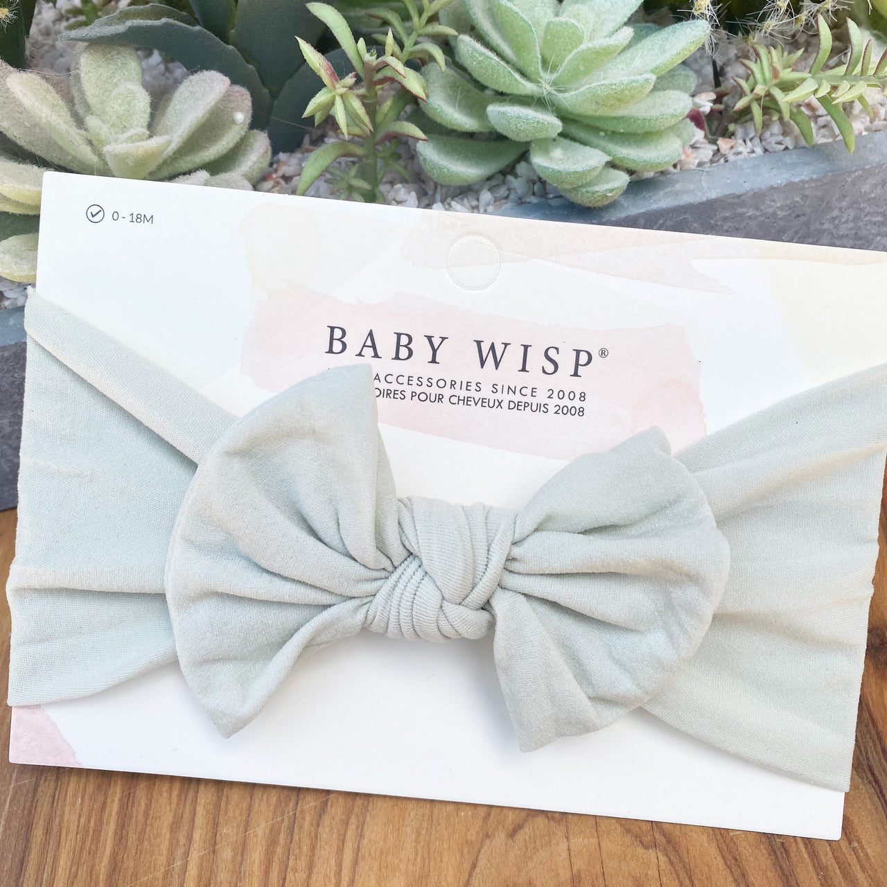 Infant Headwrap Nylon Bow Headband - Succulent Baby Wisp
