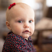 3 Mixed Style Wisp Clips Infant Bows Hair Clips - Holiday Gift Set Baby Wisp